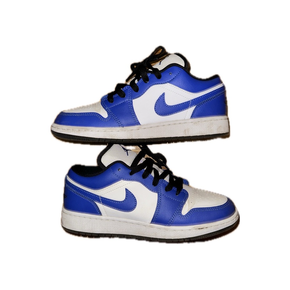 Blue and White Jordans
